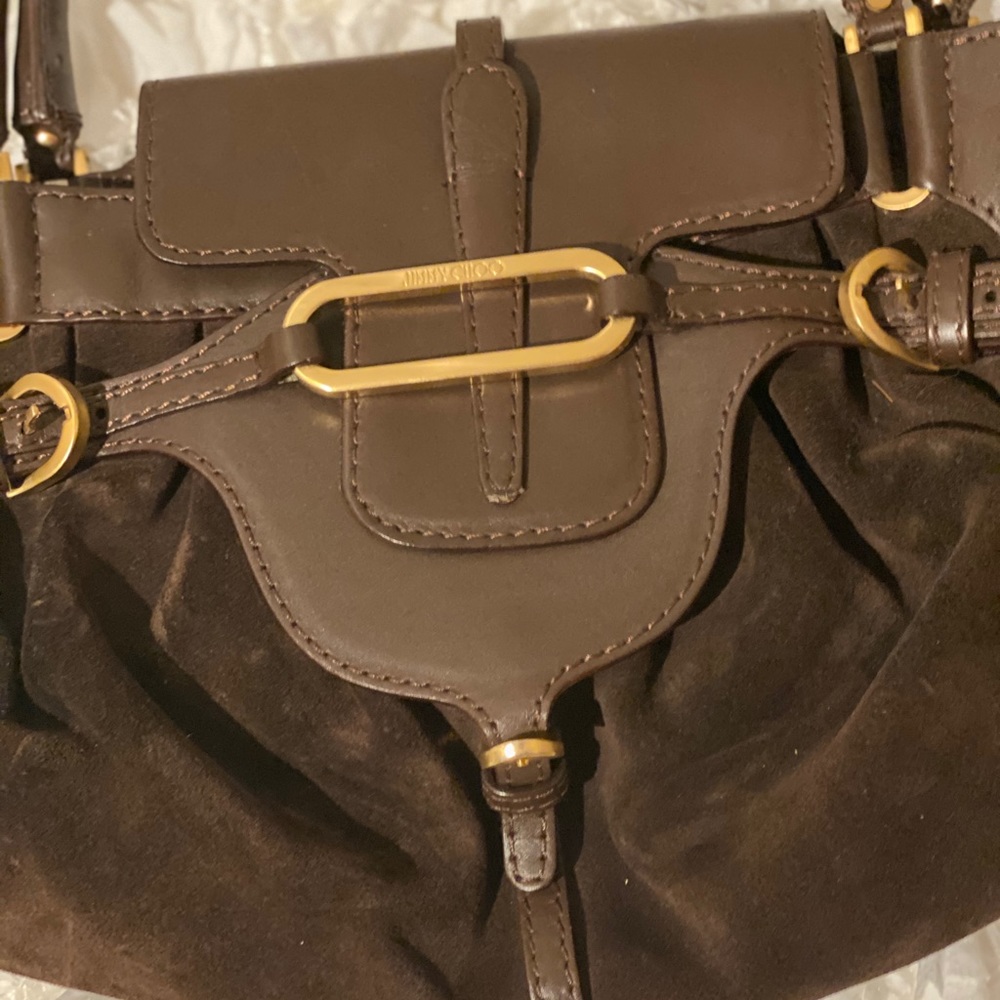 Authentic Jimmy Choo Brown Hand Bag